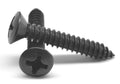 #10-16 x 1 1/4 Sheet Metal Screw Phillips Oval Head Type AB Low Carbon Steel Black Oxide X27307
