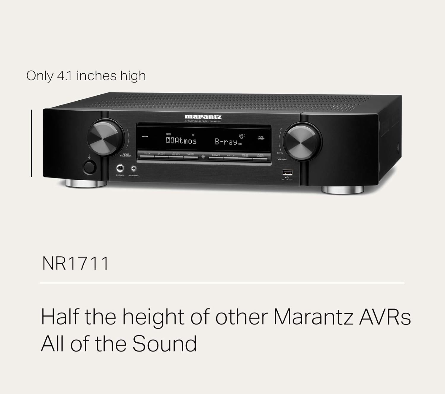Slim 7.2 Channel AV Receiver with Wi-Fi and Bluetooth S712