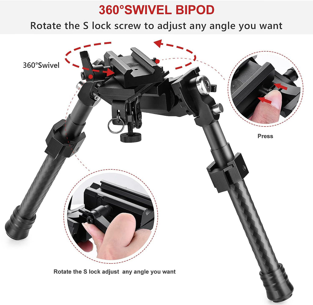 Bipod, 8-12Inches Adjustable Heavy Duty, Pack of 2 J126