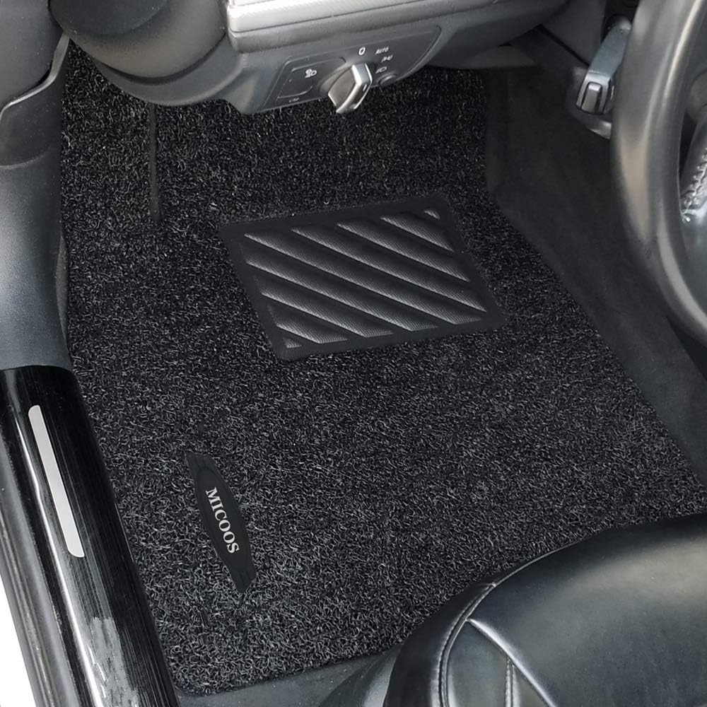 Black Waterproof Heavy Duty Car Floor Mat Set Pack of 2 O8745