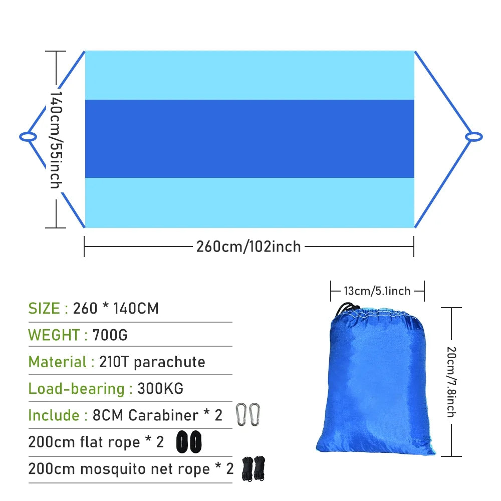 Camping Hammock with Mosquito Net and Tree Straps R151089