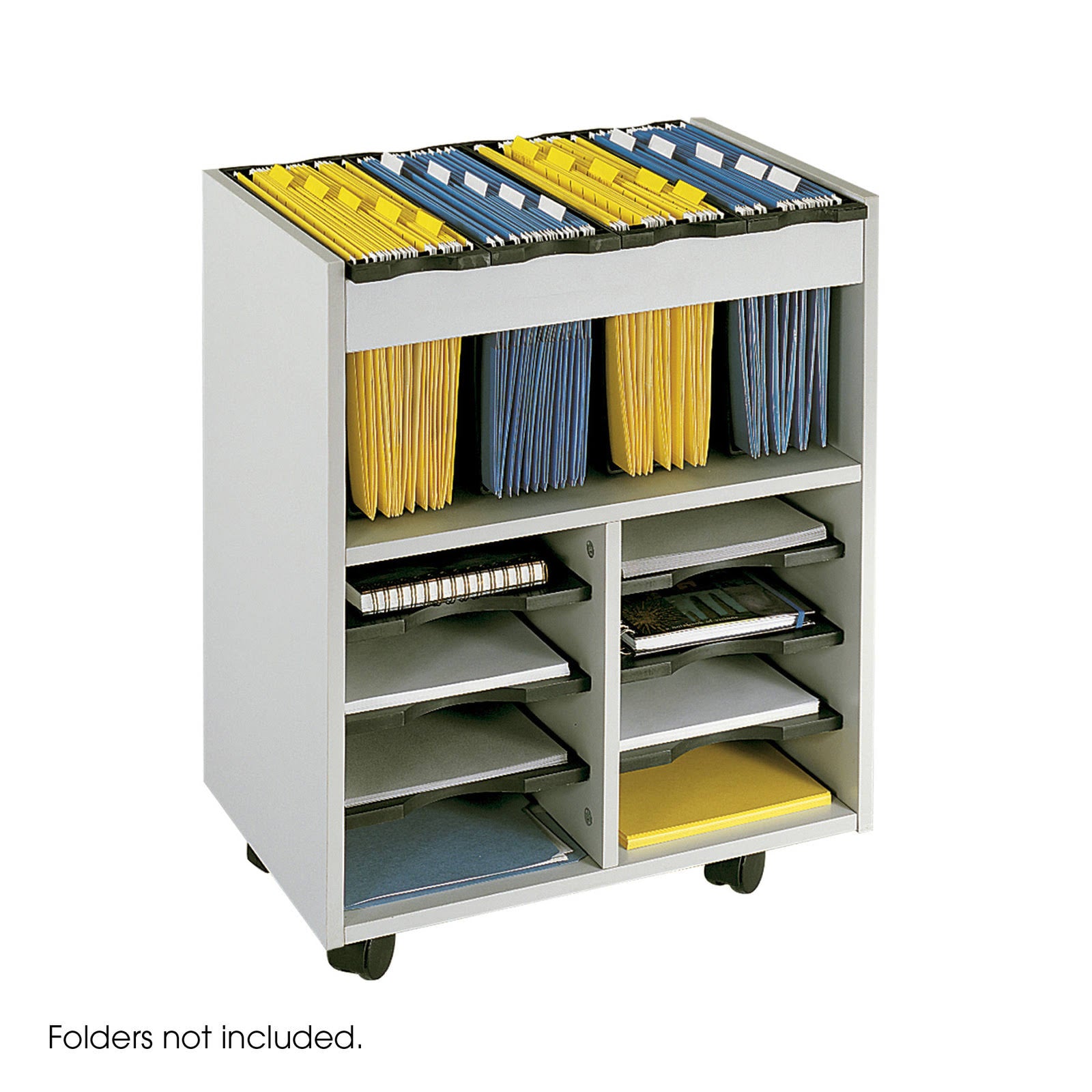 Black Mobile File Cart K9750
