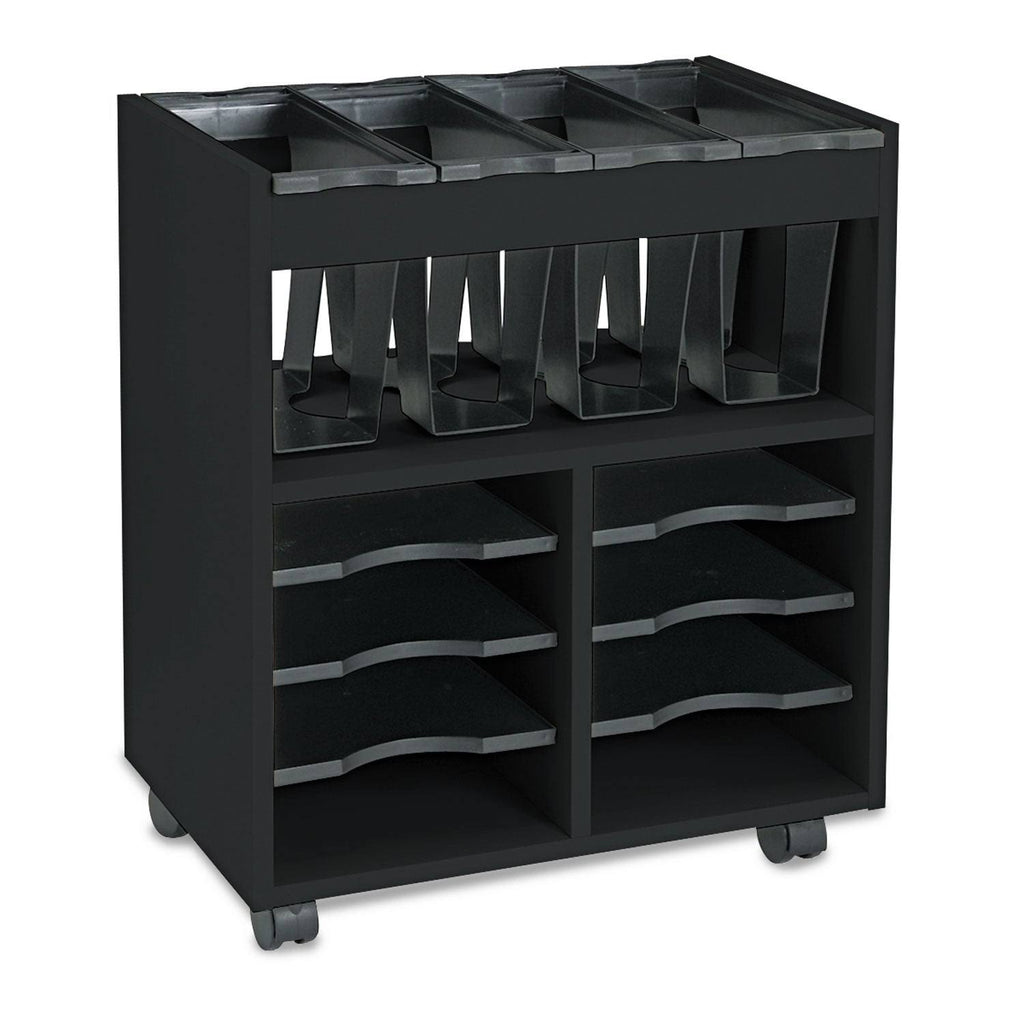 Black Mobile File Cart K9750