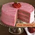 Strawberries & Cream Layer Cake B284