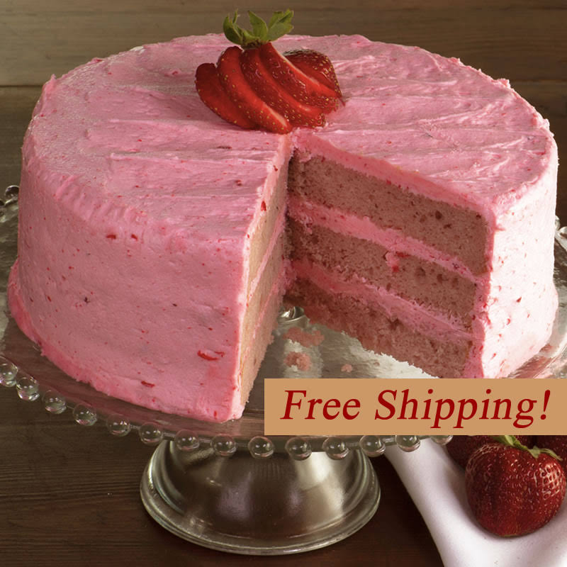 Strawberries & Cream Layer Cake B284