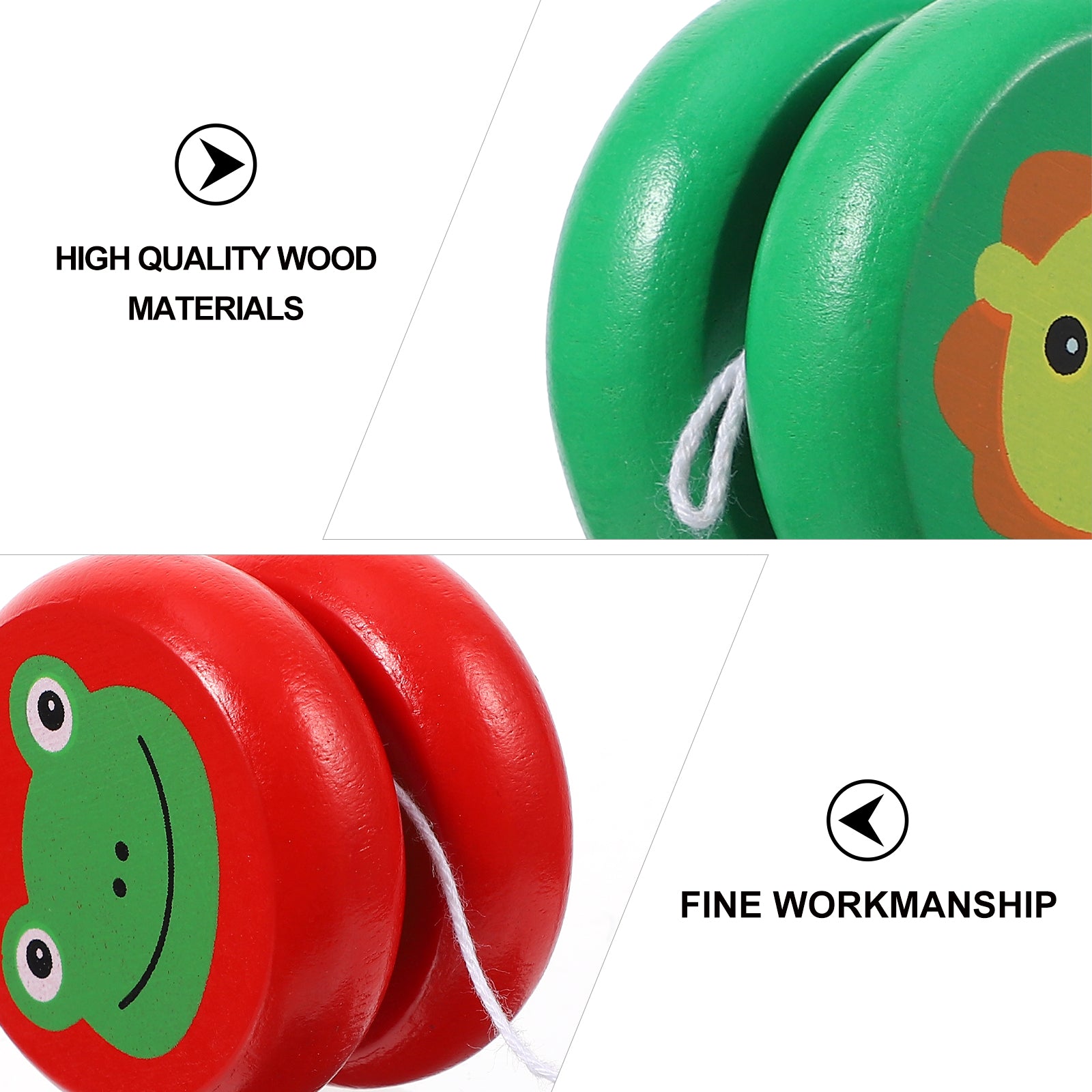 Wooden Yo-yo Toy 4 Pcs H35517