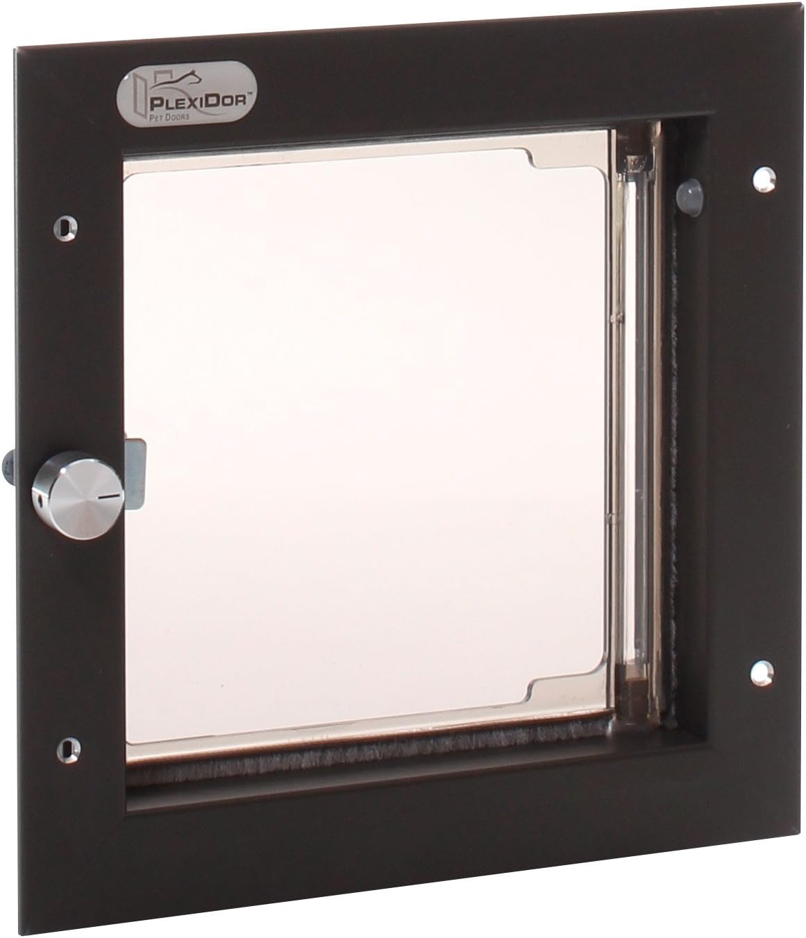 Bronze Small Pet Door with Lock and Key H374592