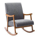 Gray Fabric Rocking Chair L38062
