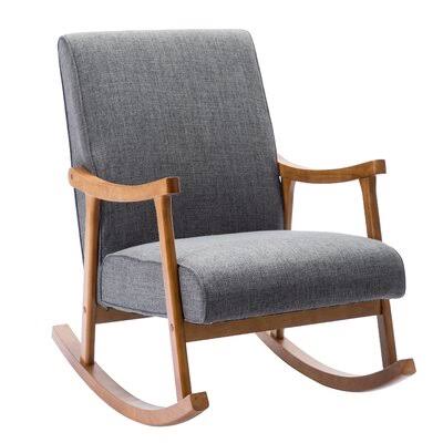 Gray Fabric Rocking Chair L38062