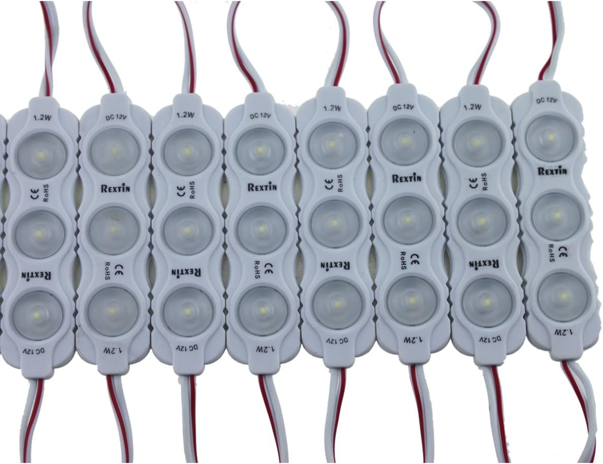 200pcs 2835 3 LED Module Waterproof Decorative Light (White) Pack of 2 C859