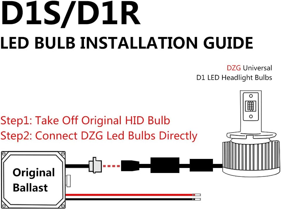 D1S D1R LED Headlight Bulb Conversion Kit, 1 Pair Pack of 2 G170