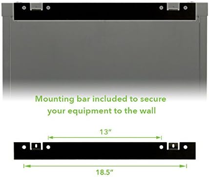15U Wall Mount Audio Video Rack Cabinet with Glass Door N123298