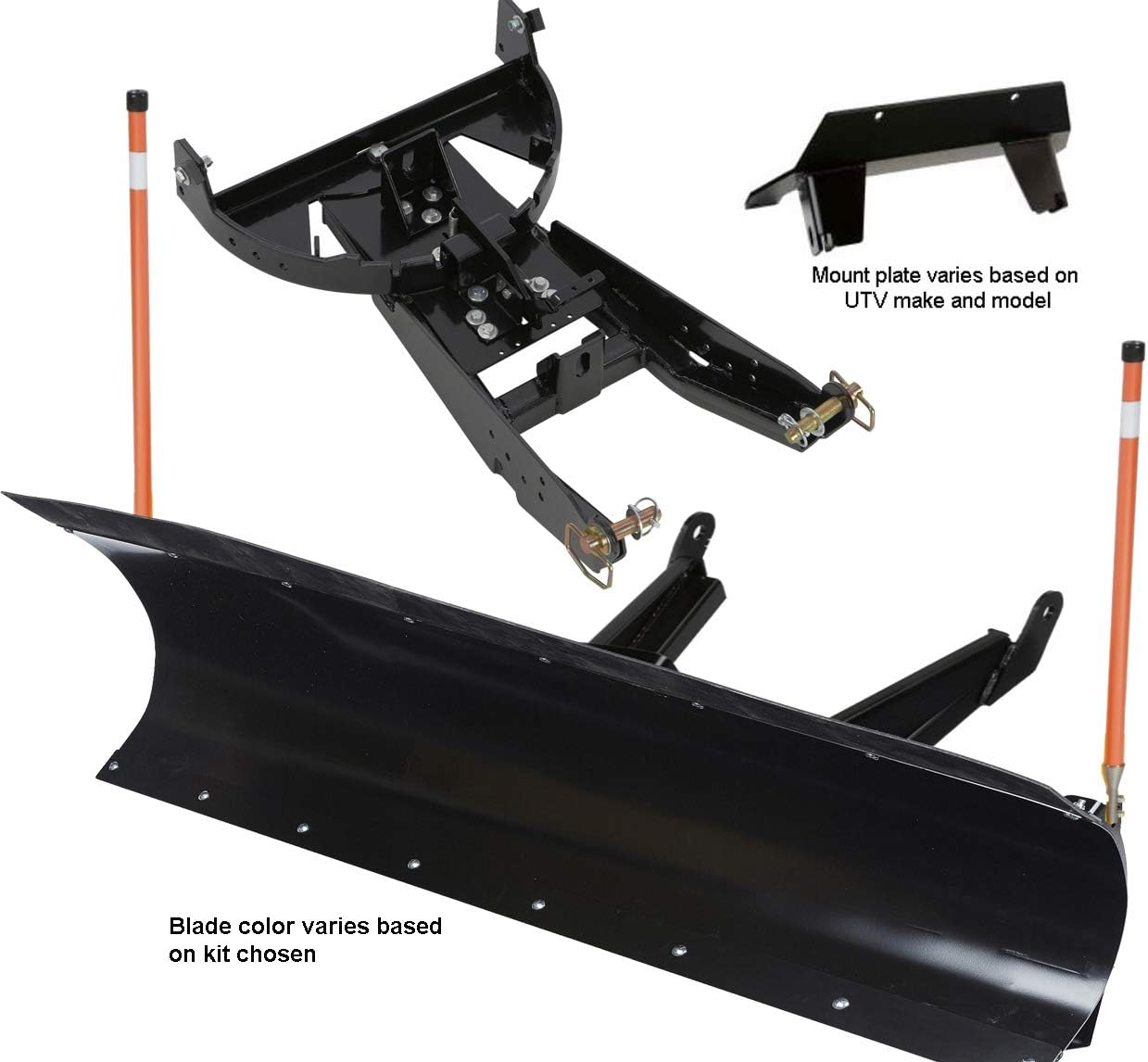72" Pro UTV Snow Plow BLACK N754