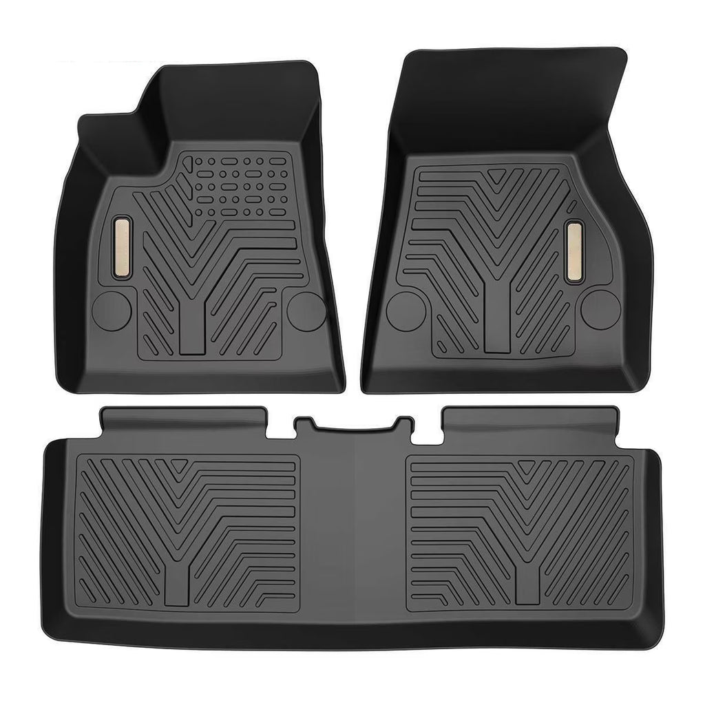 Black All-Weather TPE Rubber Floor Mats Set for Tesla S Model K328