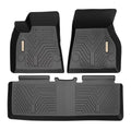 Black All-Weather TPE Rubber Floor Mats Set for Tesla S Model K328