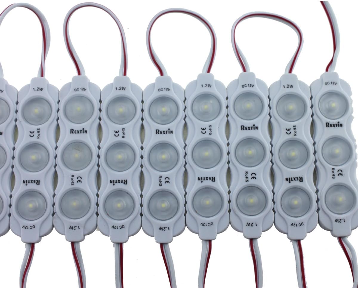 200pcs 2835 3 LED Module Waterproof Decorative Light (White) Pack of 2 C859