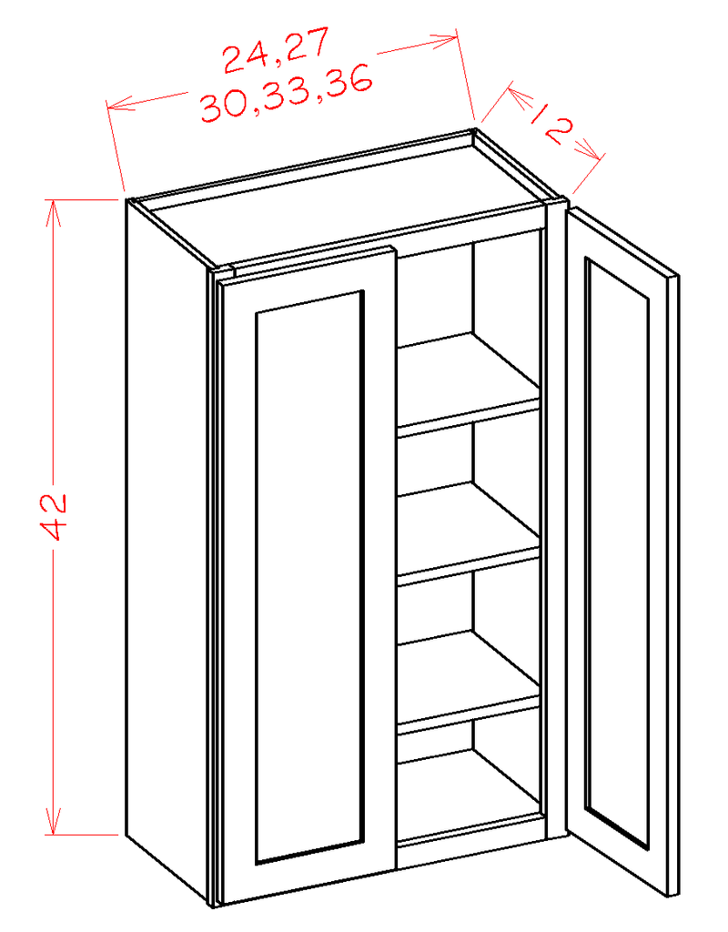 Antique White 2 Doors 2 Shelves Wall Cabinet High-Density Fiberboard Z722955