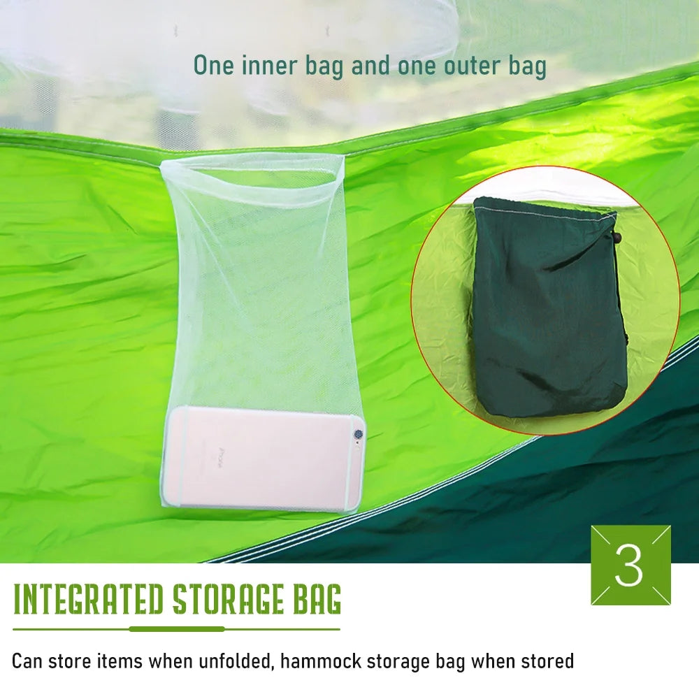 Camping Hammock with Mosquito Net and Tree Straps R151089