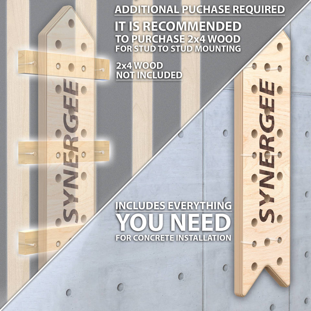 Peg Board for Pull Up, Rock Climbing, Parkour, and Fitness R892