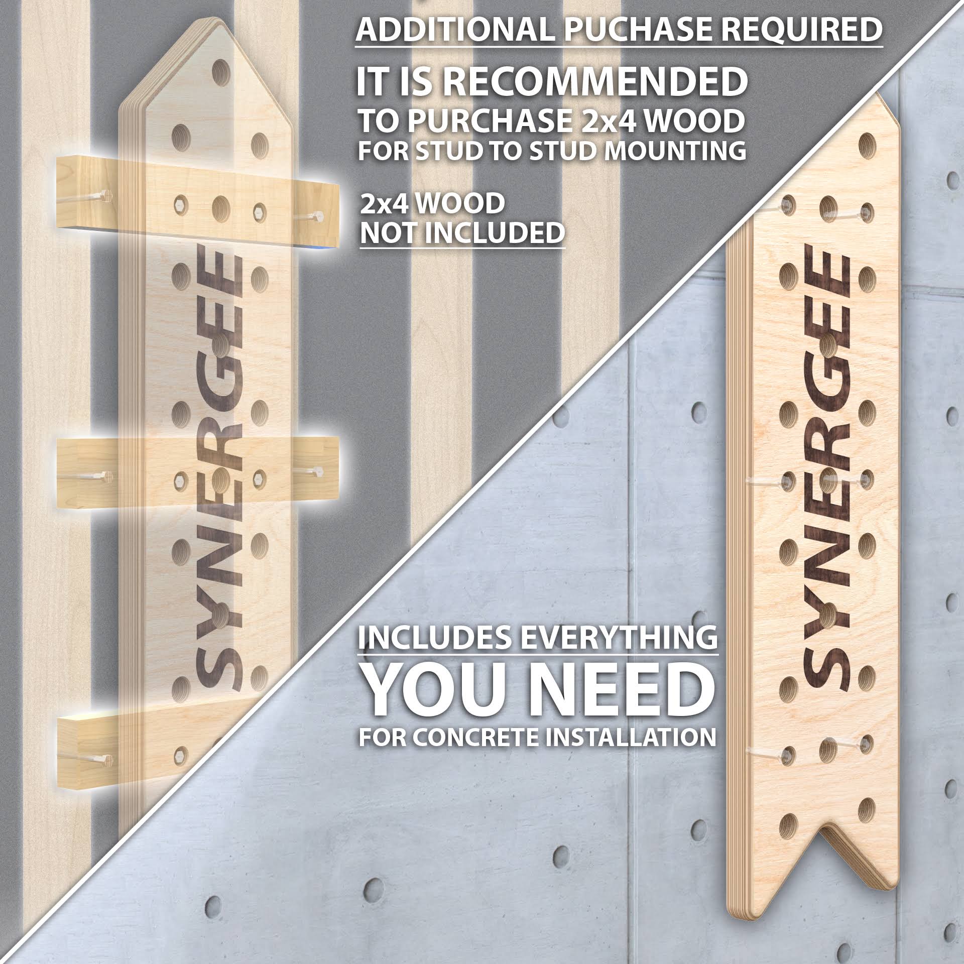 Peg Board for Pull Up, Rock Climbing, Parkour, and Fitness R892