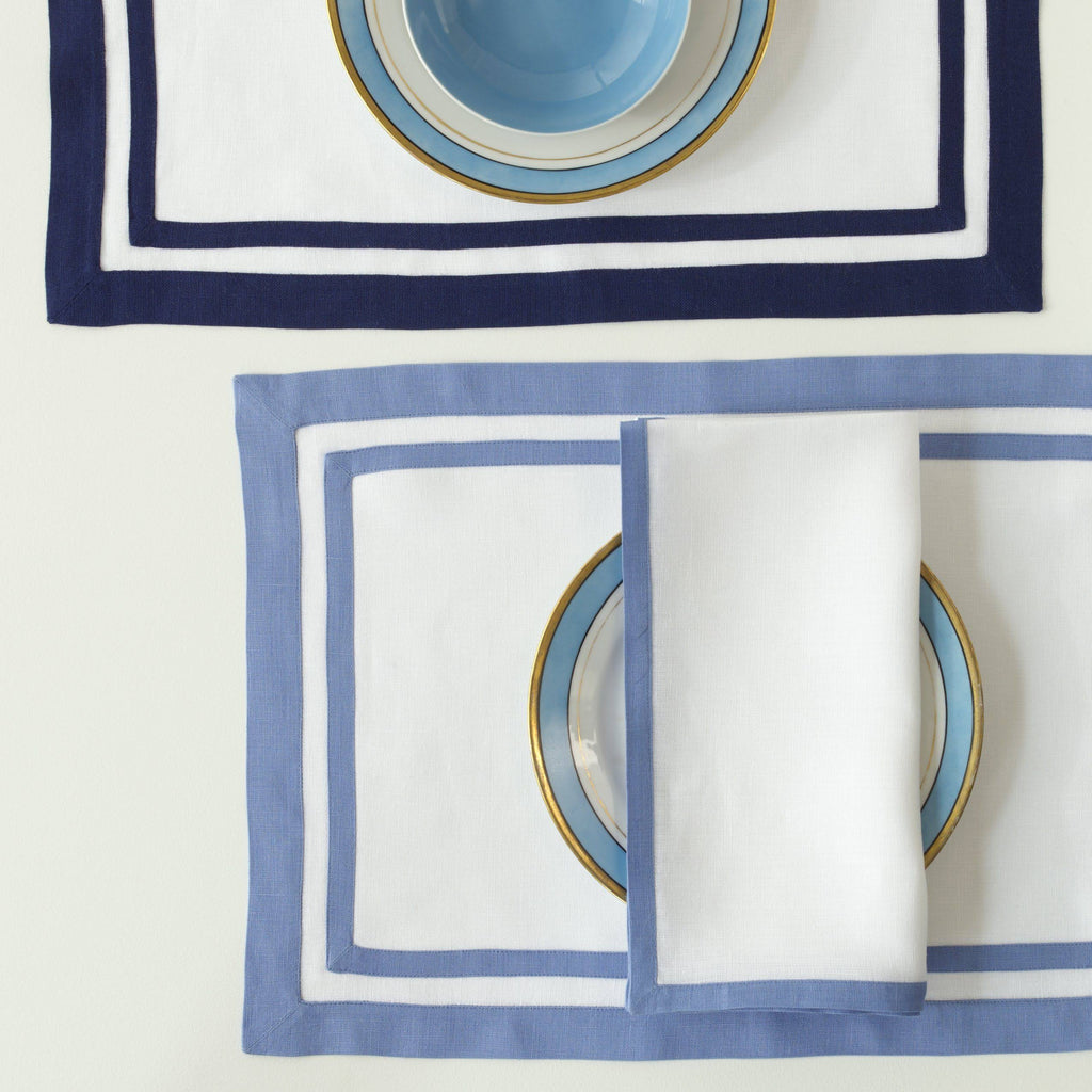 Satin Stitch Napkins, Set of 4, Grey T249