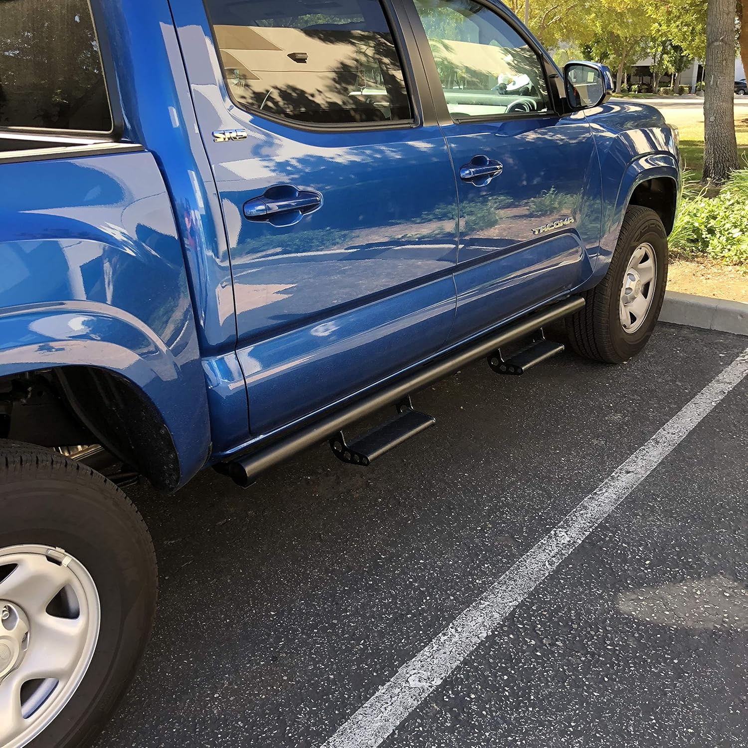 Compatible Side Step nerf bar for 2005-2022 Toyota Tacoma Double Cab 4 Full Doors E2209