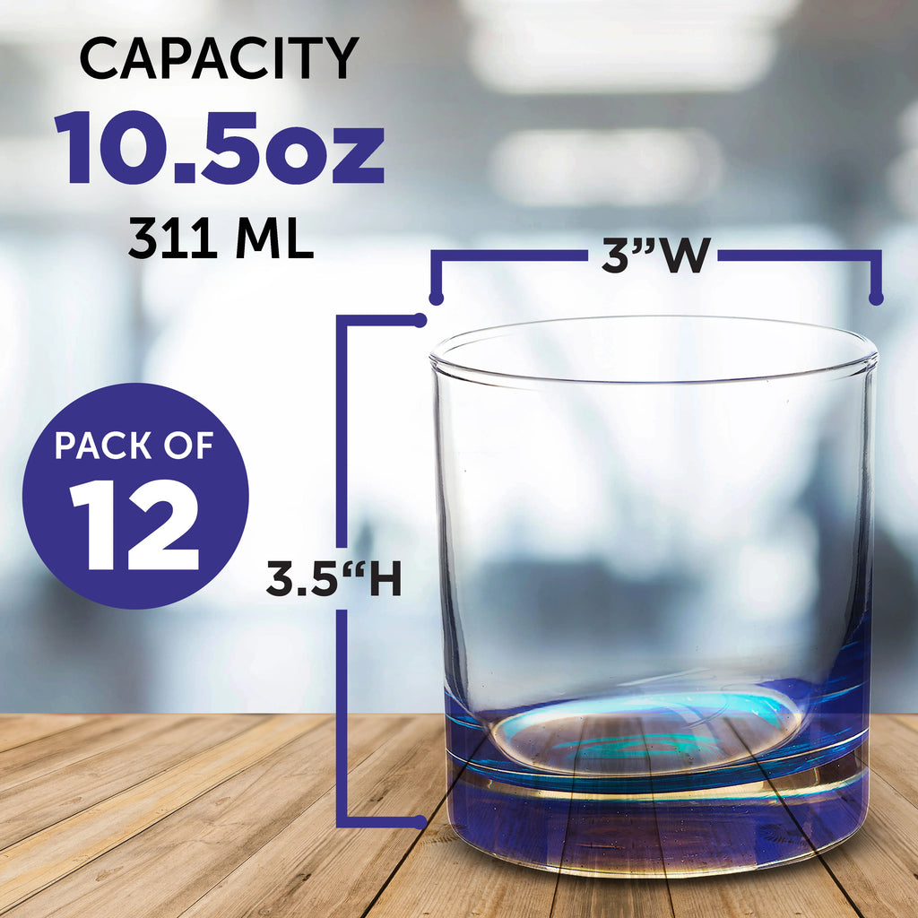 Blue 10.5 oz Whiskey Glass Set of 12 N210