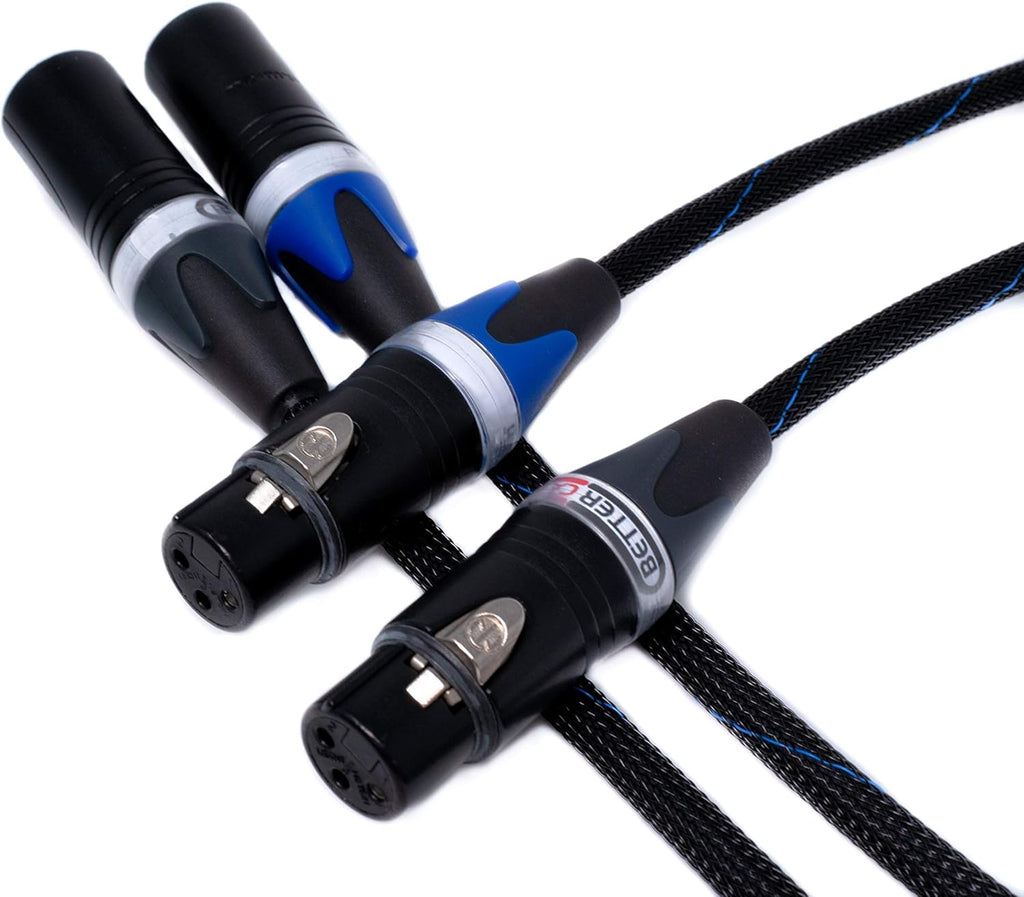 Balanced XLR Cables - Stereo Pair (2 Cables) - Silver/Copper Hybrid - 1.5 Feet U37668