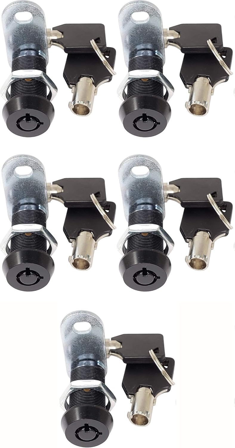 5/8 Inch Chrome Tubular Cam Lock, Pack of 10 A9129