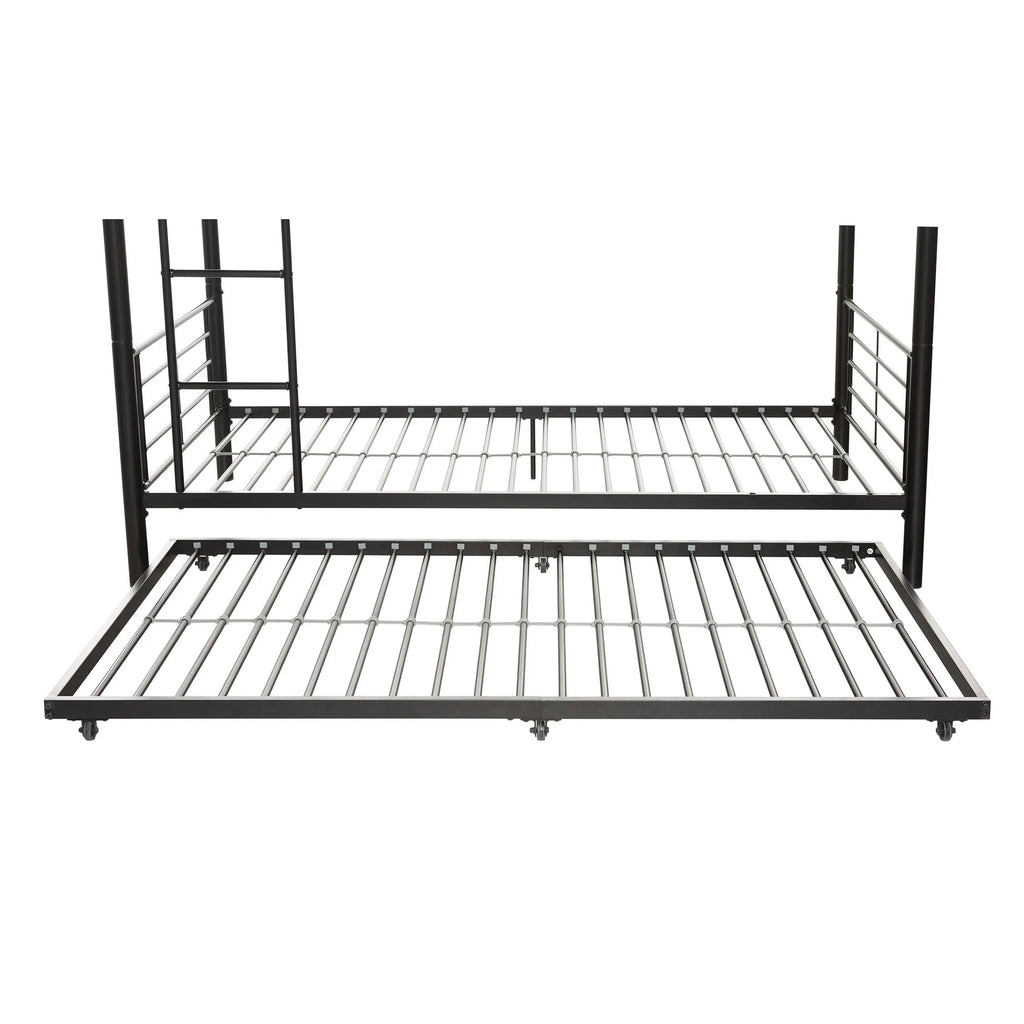 Twin Roll-Out Metal Trundle Bed Frame - Black X341