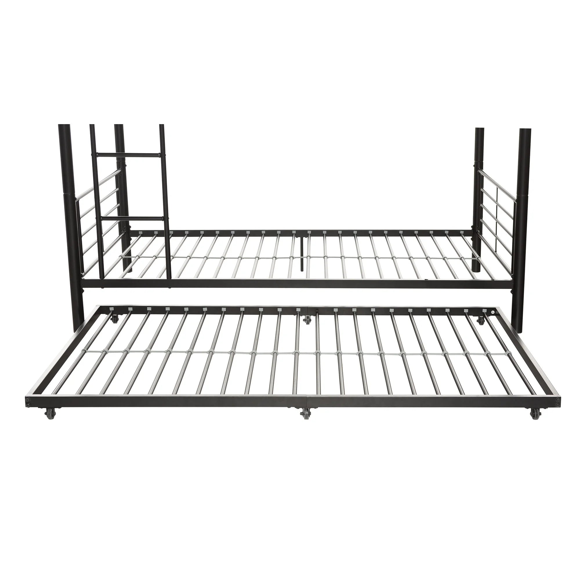 Twin Roll-Out Metal Trundle Bed Frame - Black X341