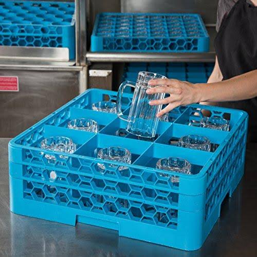 9 Compartment Glass Rack with 2 Extenders D5781