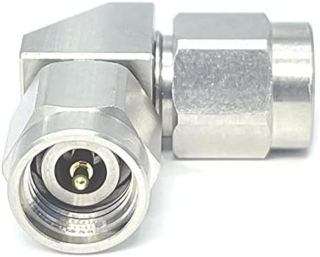 2.92 mm Male to 2.92 mm Male Adapter, Right Angle, DC to 40 GHz, 50 Ohm, Stainless Steel Body O451541