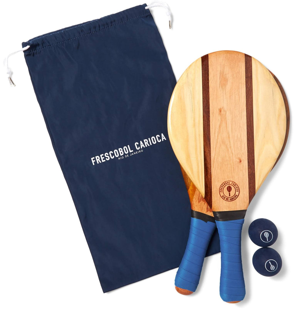 Blue Wooden Beach Bat and Ball Set X82752