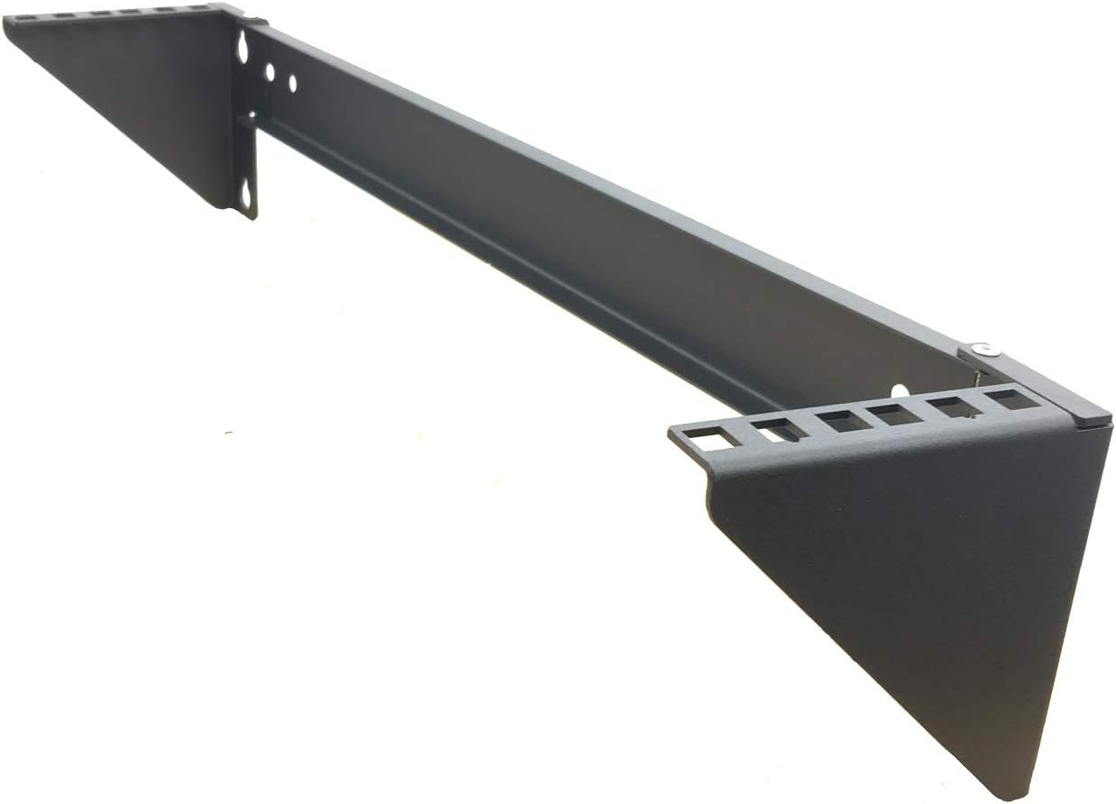 2U Folding 19 Inches Cold Rolled Steel Wall Mountable Vertical Rack Pack of 2 K486974