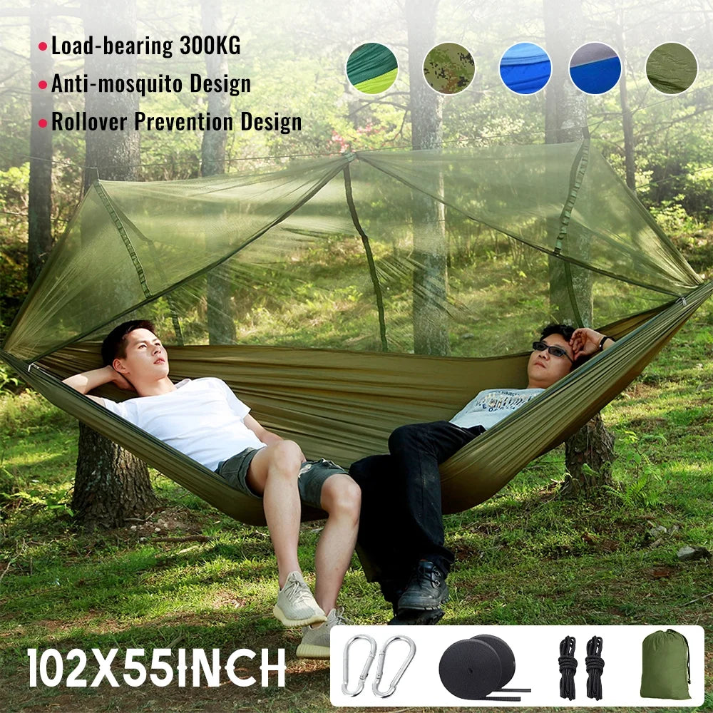 Camping Hammock with Mosquito Net and Tree Straps R151089