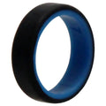Blue-Black 6mm Silicone Ring L3297