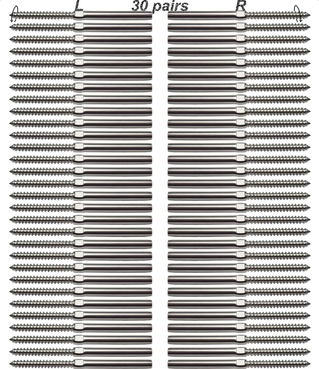 3/16 T316 Stainless Steel Cable Railing Hardware Kit 30 Pairs E92680