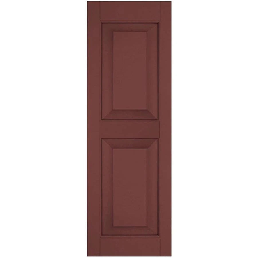 18 in. x 33 in. Exterior Real Wood Raised Panel Shutters Pair G8661