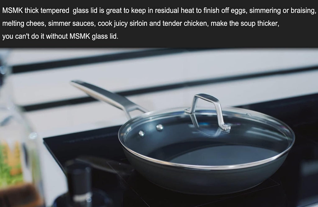 10-inch Nonstick Stainless-steel Frying Pan with Lid N3765
