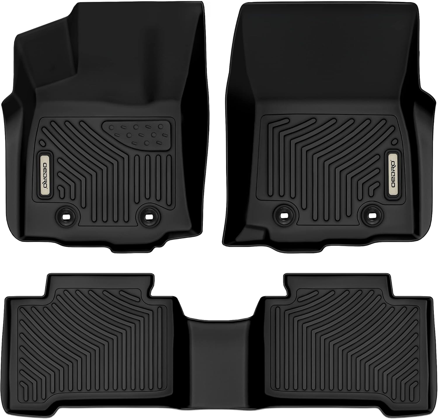 Black TPE Floor Liner Set for Toyota Tacoma Double Cab X48794