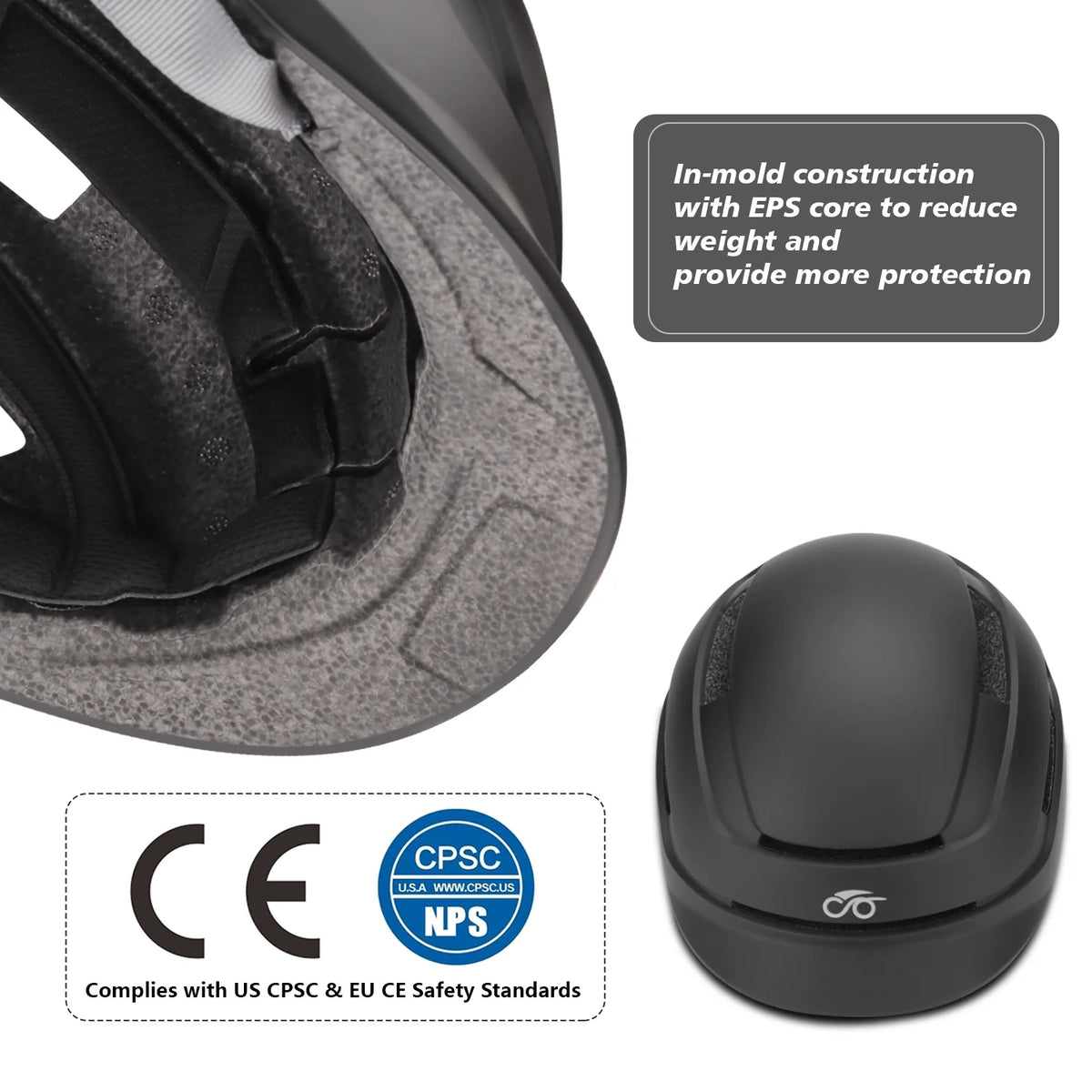Adult Bike Helmet with Light and Replacement Pads P792
