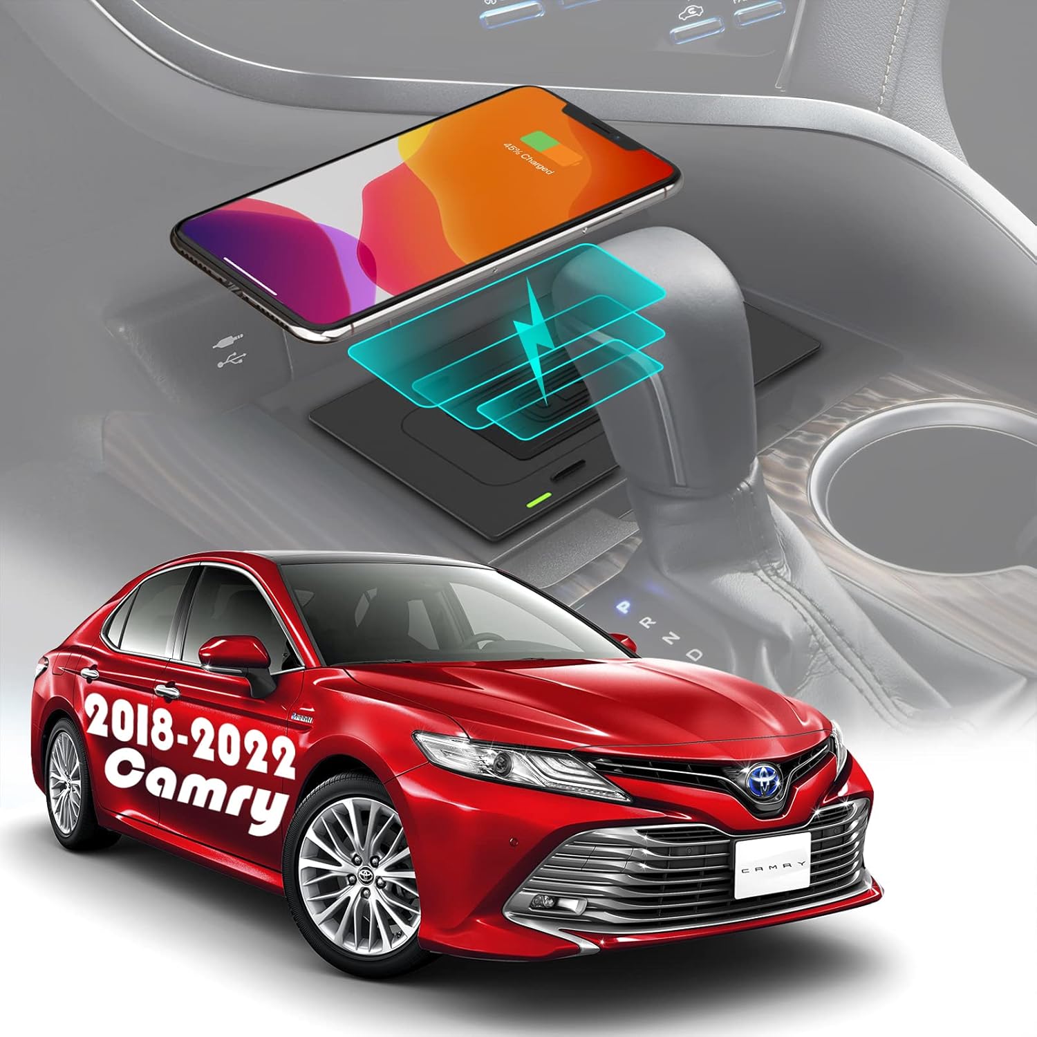 Wireless Charger for Toyota Camry 2018 2022, Pack of 2 Q14326