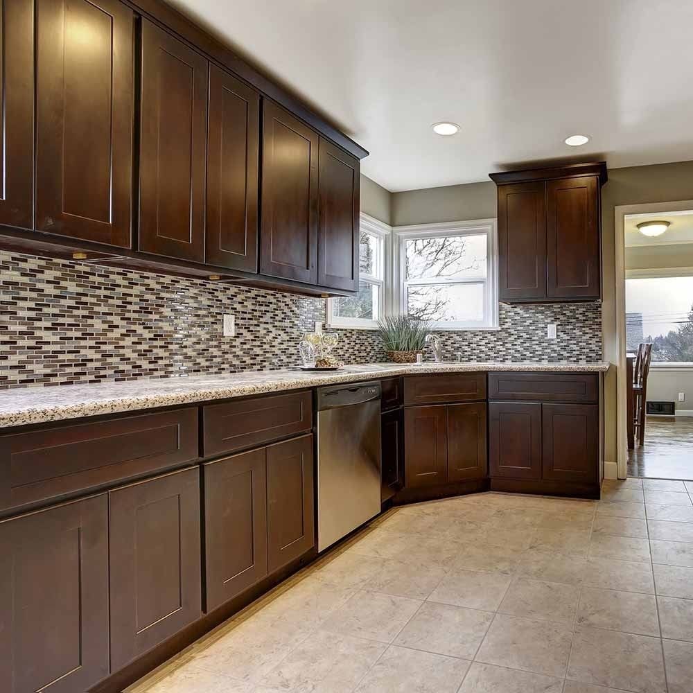 Espresso Double Door Kitchen Cabinet Z112243