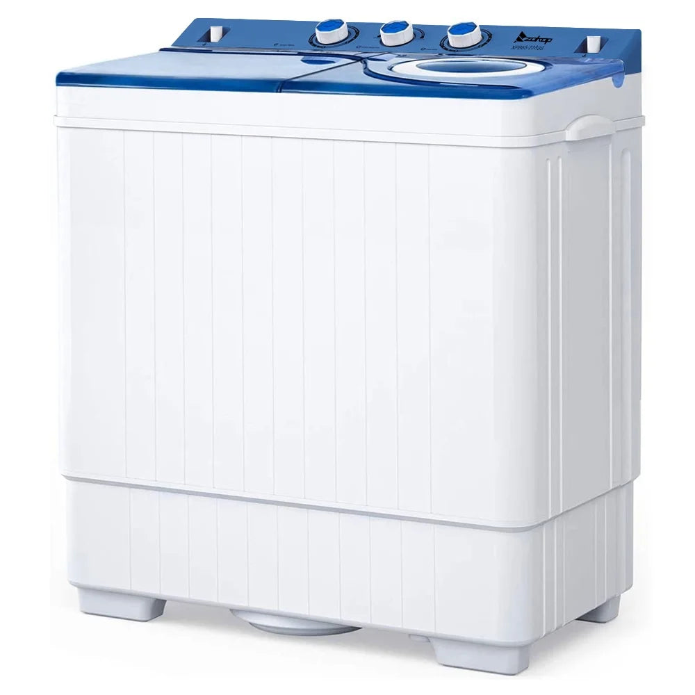 Semi-automatic Twin Tub Washing Machine, 26Lbs, White&Blue G9526