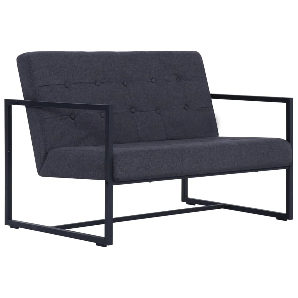 Dark Gray 2-Seater Sofa with Armrests M43712
