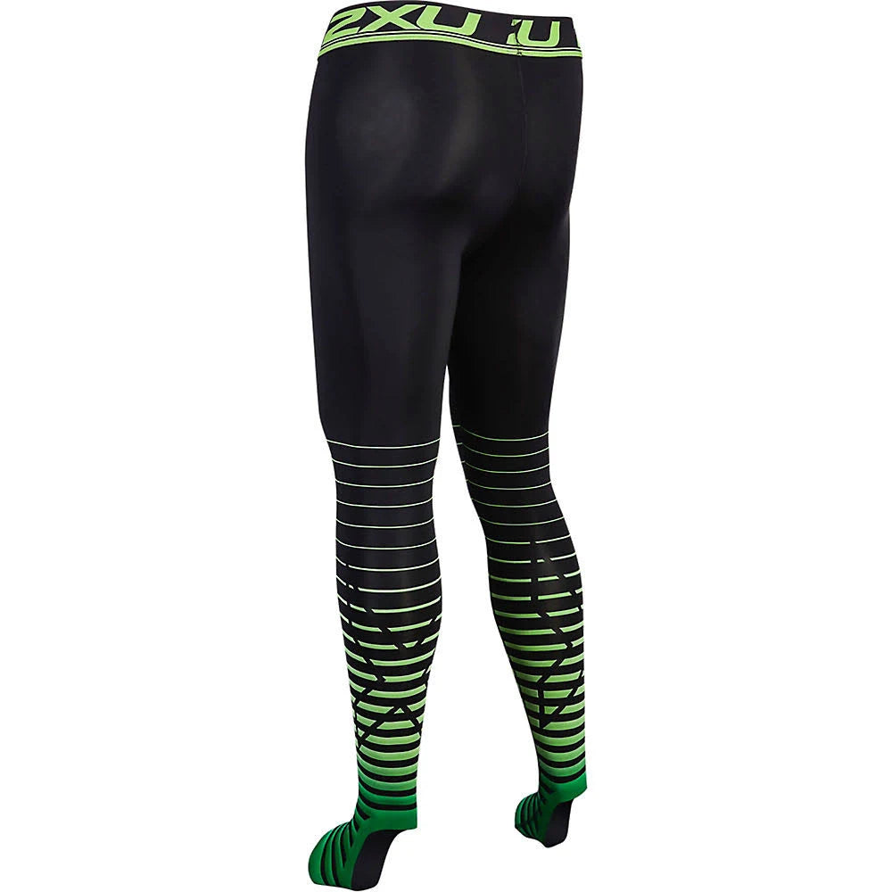 Black-Green XXL Compression Tights Y97457