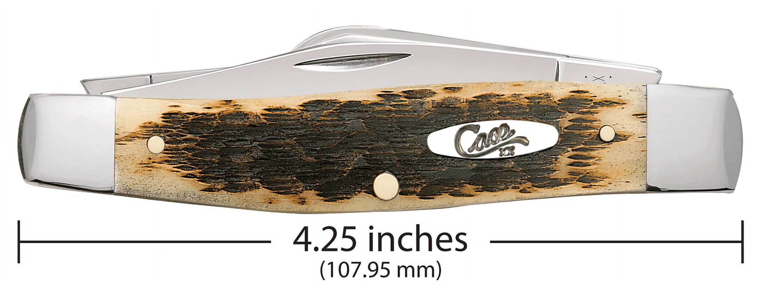 Smooth Jigged Amber Bone Stockman Knife X289162