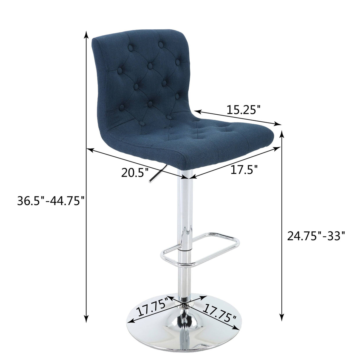 Blue Tufted Barstool U629920