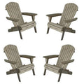 Natural Solid Wood Folding Adirondack Chair M746